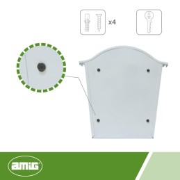 Skrzynka na listy 360x335x105mm biała mod.1