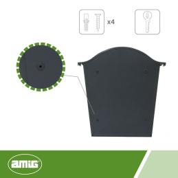 Skrzynka na listy 360x335x105mm czarna mod.1