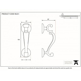 Kołatka do drzwi doktorska niklowana