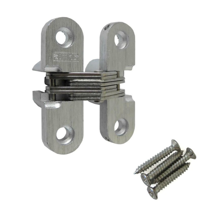 Zawias ukryty wpuszczany 45mm chrom mat / inox mod. 1025