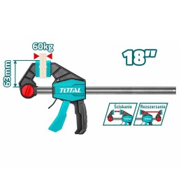 Ścisk automatyczny 450mm plastikowy mod. THT1340603