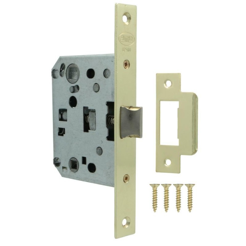 Zamek drzwiowy łazienkowy 70/50 mosiądzowany mod. 3100U
