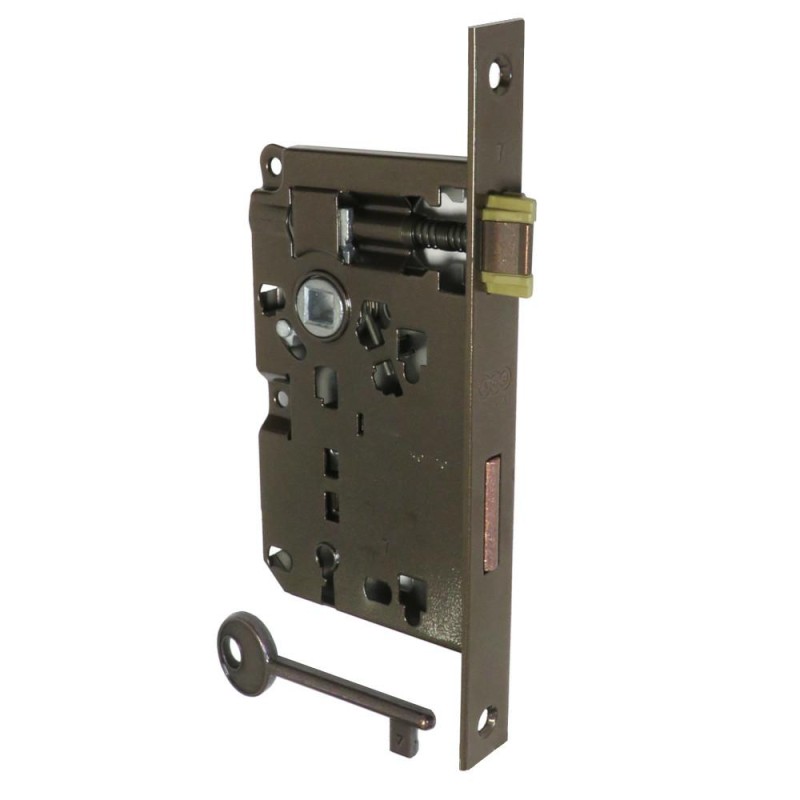 Zamek na klucz 70/60 brązowy czoło 20x188 prost. PATENT Piccola