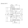 Zawias wkręcany 3D 16x82mm z regulacją brązowy AGB