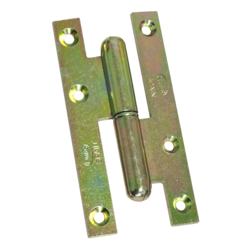 Zawias do drzwi 110x55mm stal żółty ocynk rozłączny LEWY (pl) mod. 503