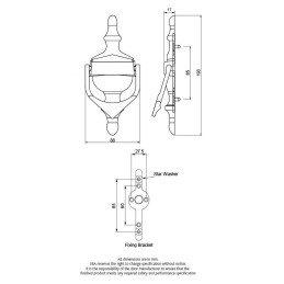 Kołatka Victorian DUŻA 193x88mm chrom połysk
