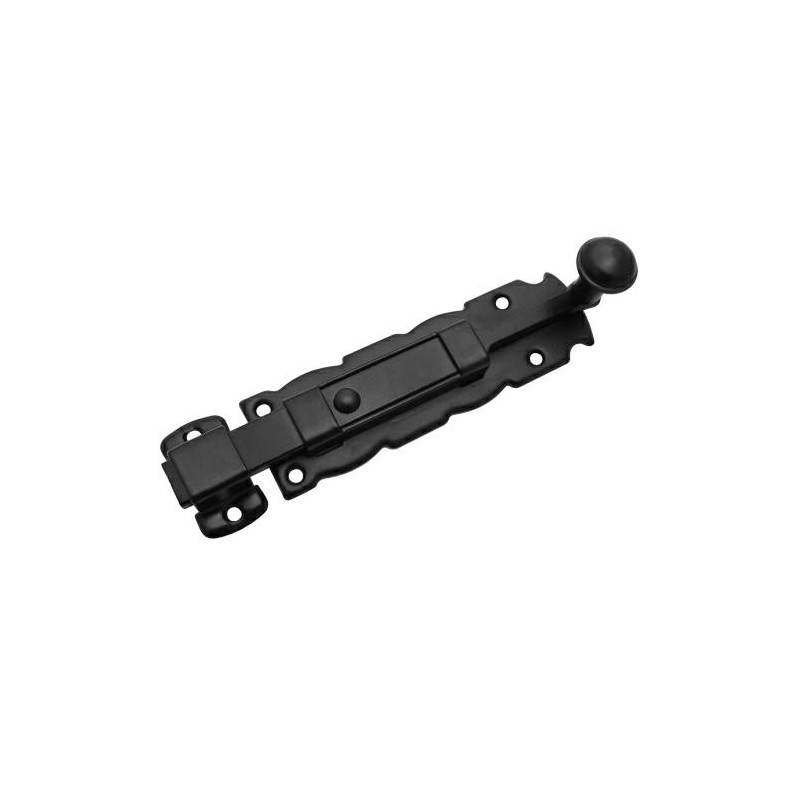 Zasuwa rygiel ze stali i zamaku 150mm czarna mod. 411