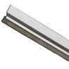 Uszczelniacz drzwiowy 82cm srebrny ze szczotką przyklejany mod.2