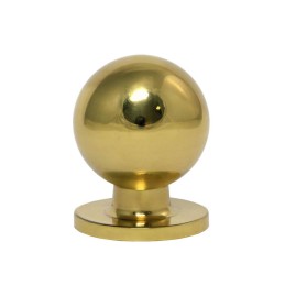 Gałka meblowa mosiężna 20mm kuleczka na szyldzie mod. 350
