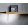 Wspornik półki drewniany naturalny 150x130mm mod. ELLE 15