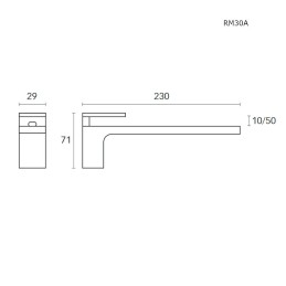 Podpórka do szkła 10-50mm nikiel satyna mod. RM30A