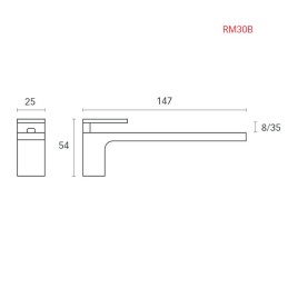 Podpórka do szkła 8-35mm antracyt mod.RM30B
