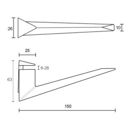 Podpórka do szkła 6-26mm chrom mat mod. RM40B