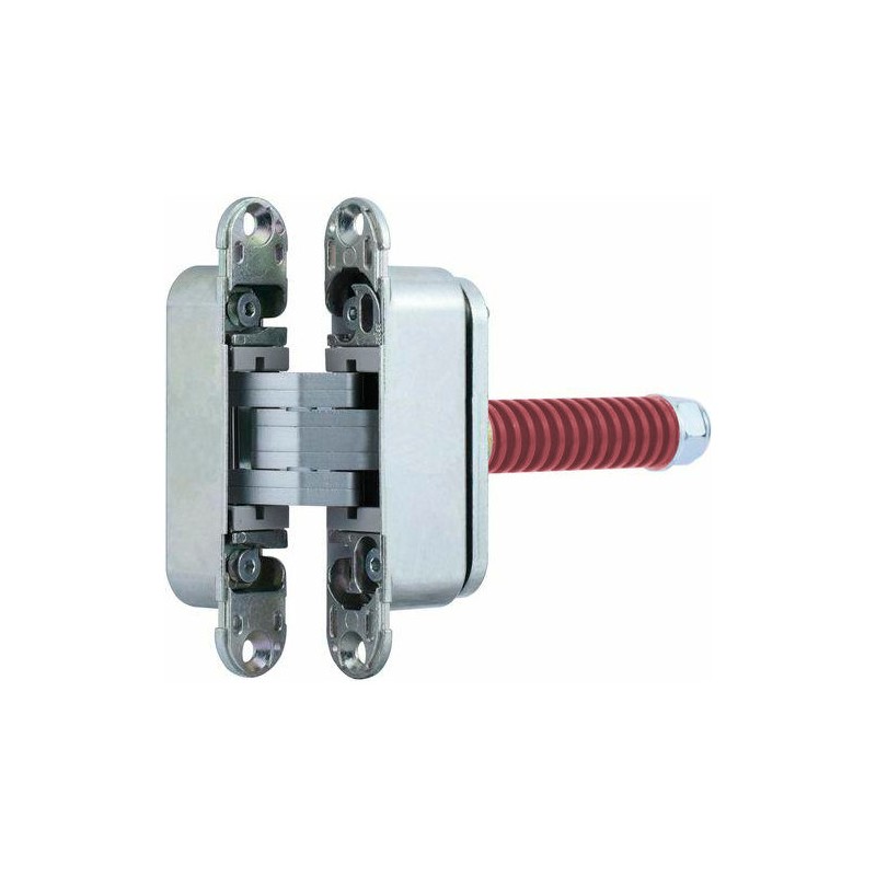 Zawias drzwiowy ukryty ECLIPSE 3.2 RED z samozamykaczem chrom mat 60 kg
