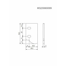 Adapter prowadnicy pręt okiennicy PVC 3m