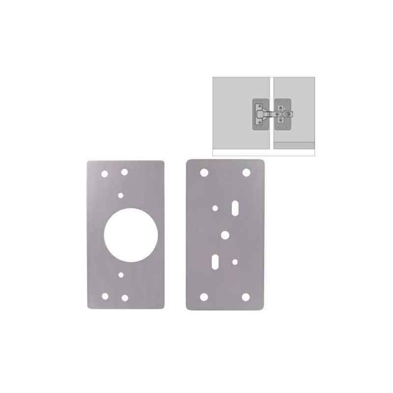 Blaszki płytki naprawcze - zestaw do zawiasów puszkowych inox BC02