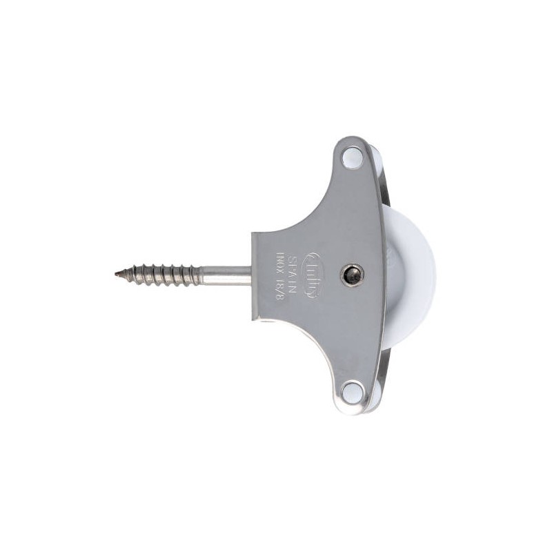 Bloczek do linek wkręt 40mm plastikowe kółko 39mm inox mod.211