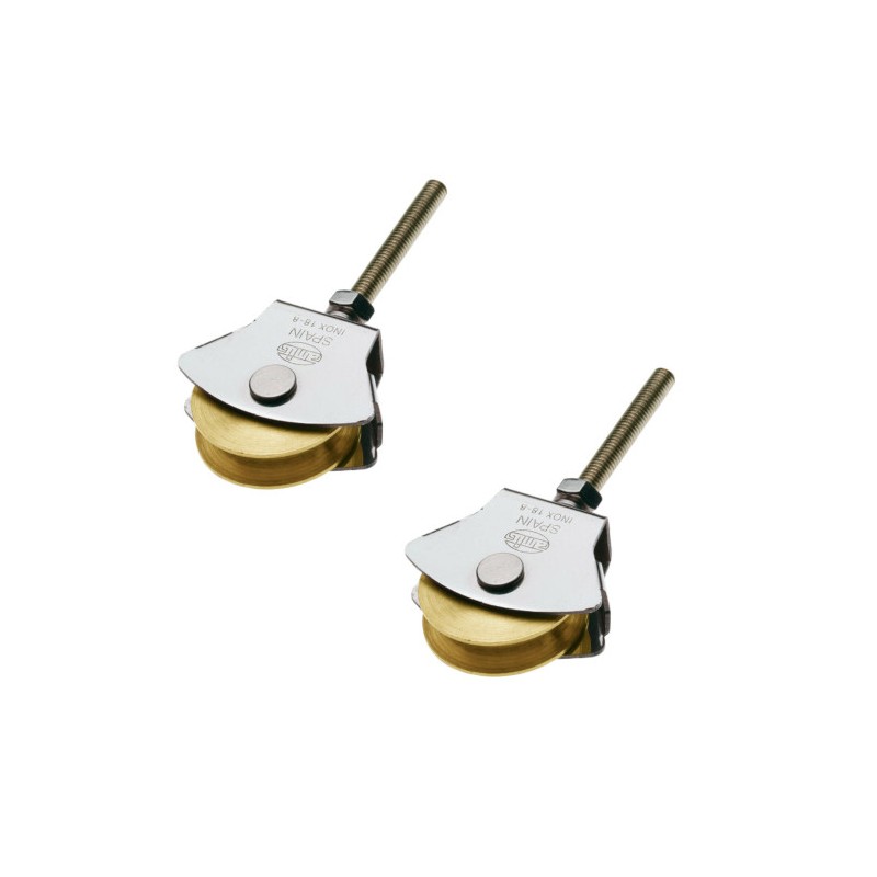 Bloczek do linek śruba M6-50mm mosiężne kółko 34mm INOX mod.23 2szt