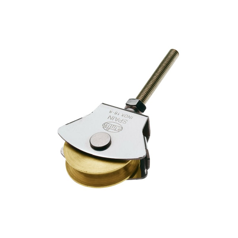 Bloczek do linek śruba M6-50mm mosiężne kółko 34mm INOX mod.23