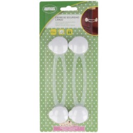 Blokada otwarcia drzwiczek szuflad długa uniwersalna biała 2szt. mod. CS505 Dis