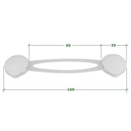 Blokada otwarcia drzwiczek szuflad długa uniwersalna biała 2szt. mod. CS505 Dis