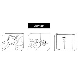 Blokada drzwi CS506 krótka biała 2x Dis