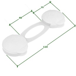 Blokada drzwi CS506 krótka biała 2x Dis