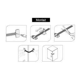 Blokada drzwi CS507 regulowana biała Dis