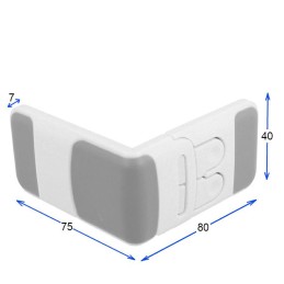 Blokada otwarcia drzwi szuflad narożna biała Dis mod. CS508