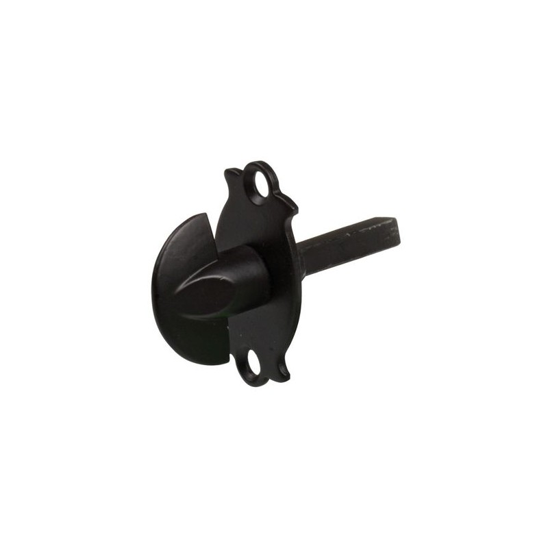 Pokrętło WC z szyldem czarne trzpień 6mm mod.10P