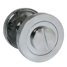 Szyld WC 50mm chrom połysk rozeta łazienkowa t. 5mm