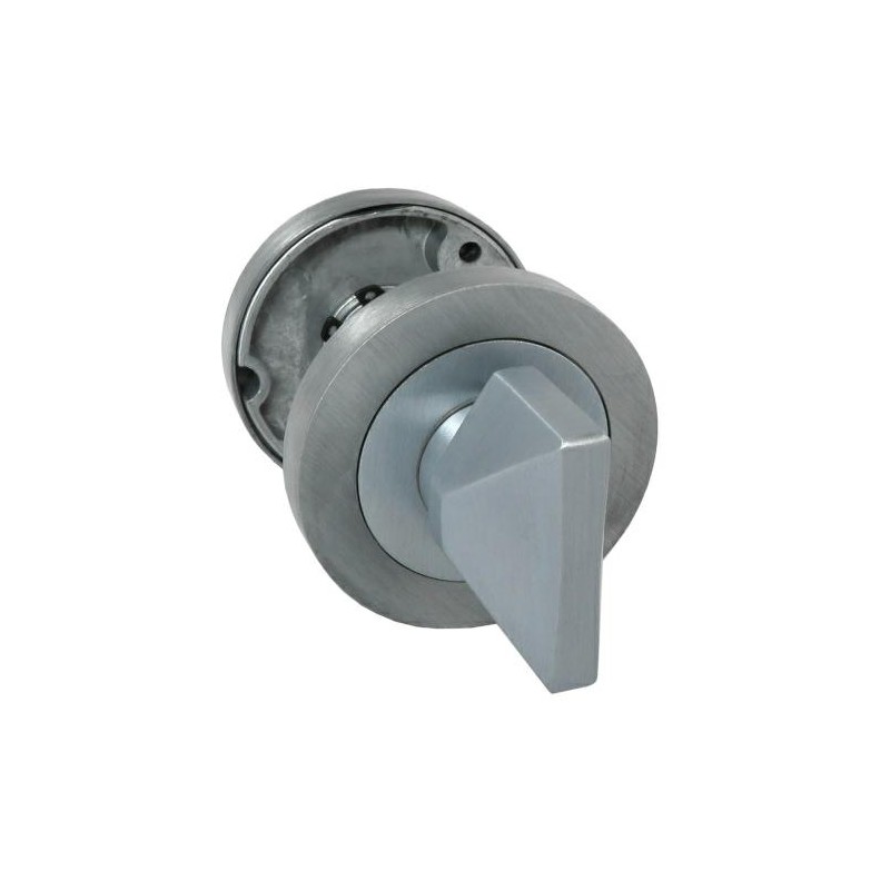 Szyld WC 50mm chrom satyna rozeta łazienkowa z pokrętłem