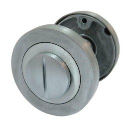 Szyld WC 50mm chrom satyna rozeta łazienkowa z pokrętłem