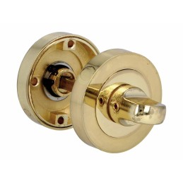 Szyld WC okrągły 52mm rozeta z pokrętłem mosiądzowany t.6 mod.8Z