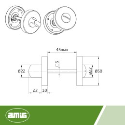 Szyld WC rozeta 50mm mosiądz lakierowany mod.9