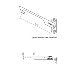 Capture ramię ogranicznika 110mm LEWE