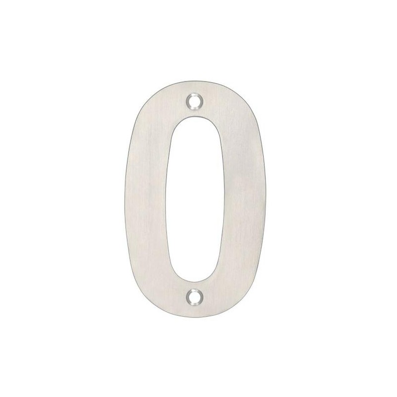 Cyfra "0" 102 mm inox