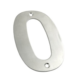 Cyfra "0" 102 mm inox