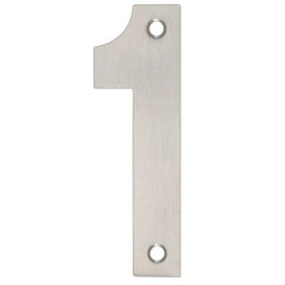 Cyfra "1" 102 mm inox