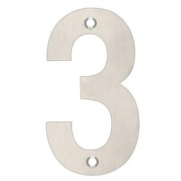 Cyfra "3" 102 mm inox