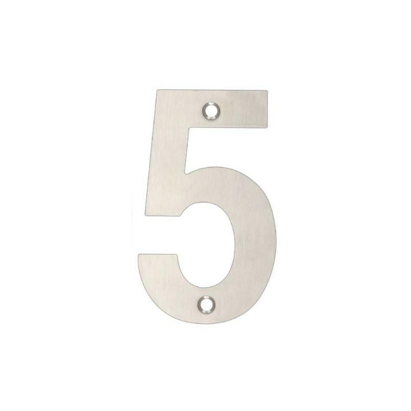 Cyfra "5" 102 mm inox