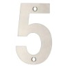 Cyfra "5" 102 mm inox