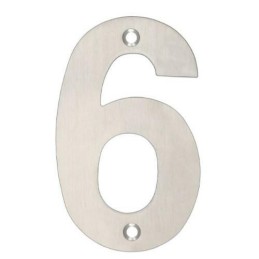 Cyfra "6" 102 mm inox