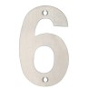 Cyfra "6" 102 mm inox