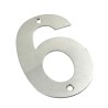 Cyfra "6" 102 mm inox