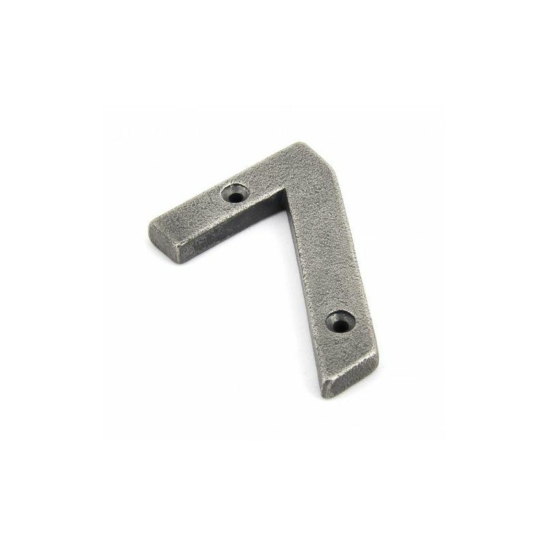 Cyfra 7 anytczna cyna 78mm przykręcana