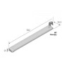 Czerpnia aluminiowa 582mm biała przykręcana 6000EA mod.HF582