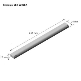 Czerpnia 267mm szara antracytowa 1700EA przykręcana mod.C13