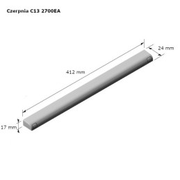 Czerpnia 412mm biała 2700EA przykręcana mod.C13