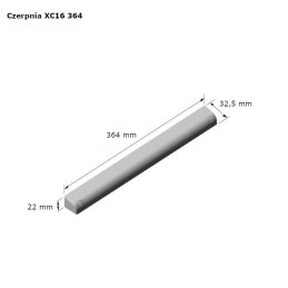 Czerpnia 364mm biała 4600EA przykręcana mod.XC16